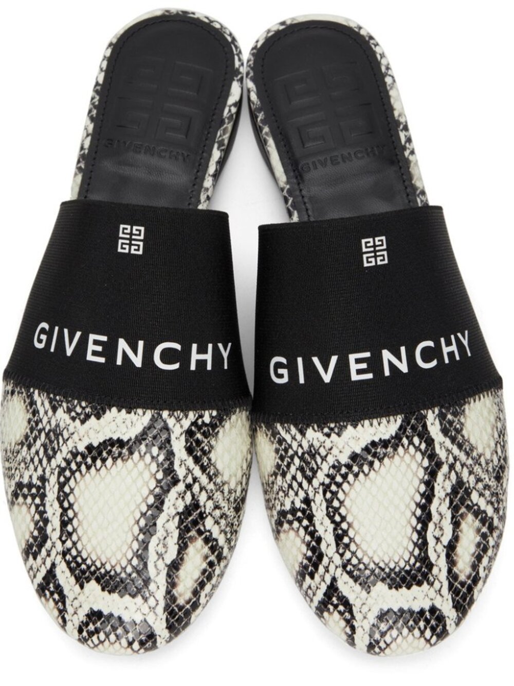 Givenchy Python Bedford Mules, Size 36